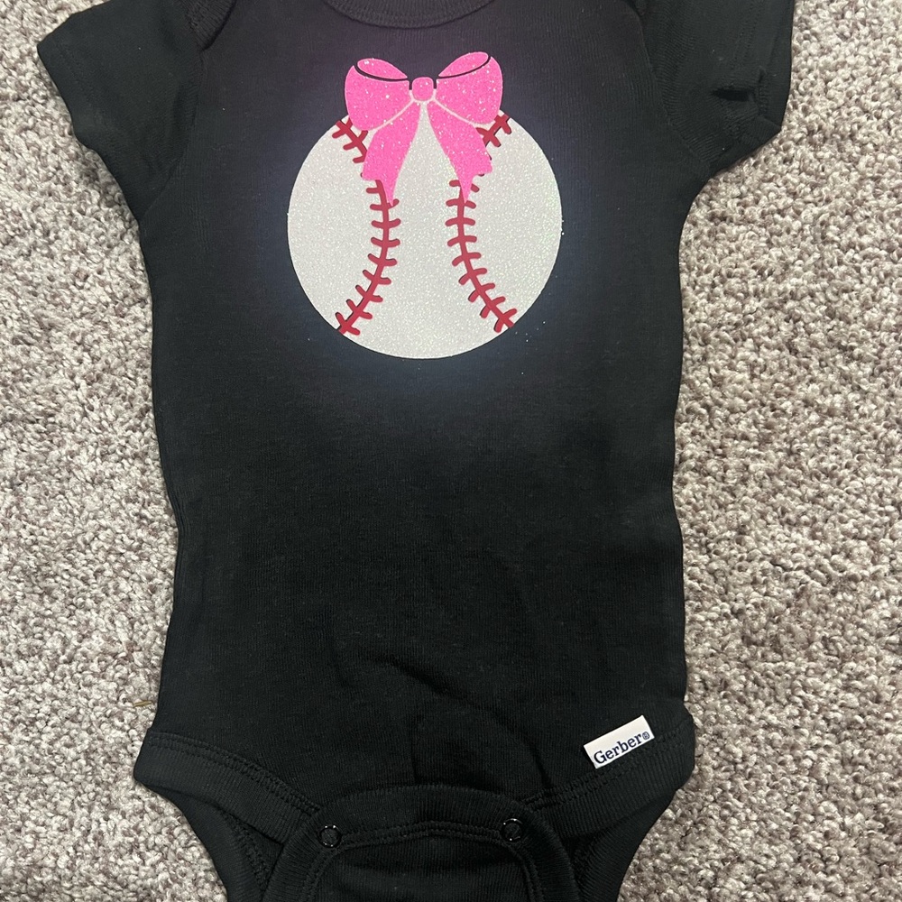 Personalized Name Baseball Onesie